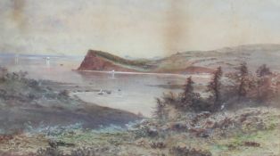 F Walters  A coastal landscape Watercolour Signed 28.5 x 49cm  ***Sold on the instructions of the