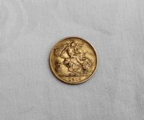 A George V gold half sovereign dated 1915