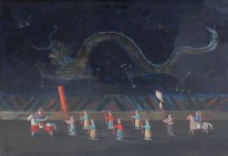 Charles Phillips The Procession Oil on paper Signed and dated 1937 The Royal Institute of oil