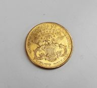 A U.S.A gold twenty dollars, 1904