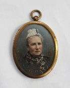 A portrait miniature of Mary Gulston  ***Sold on the instructions of the executors of the late Mrs