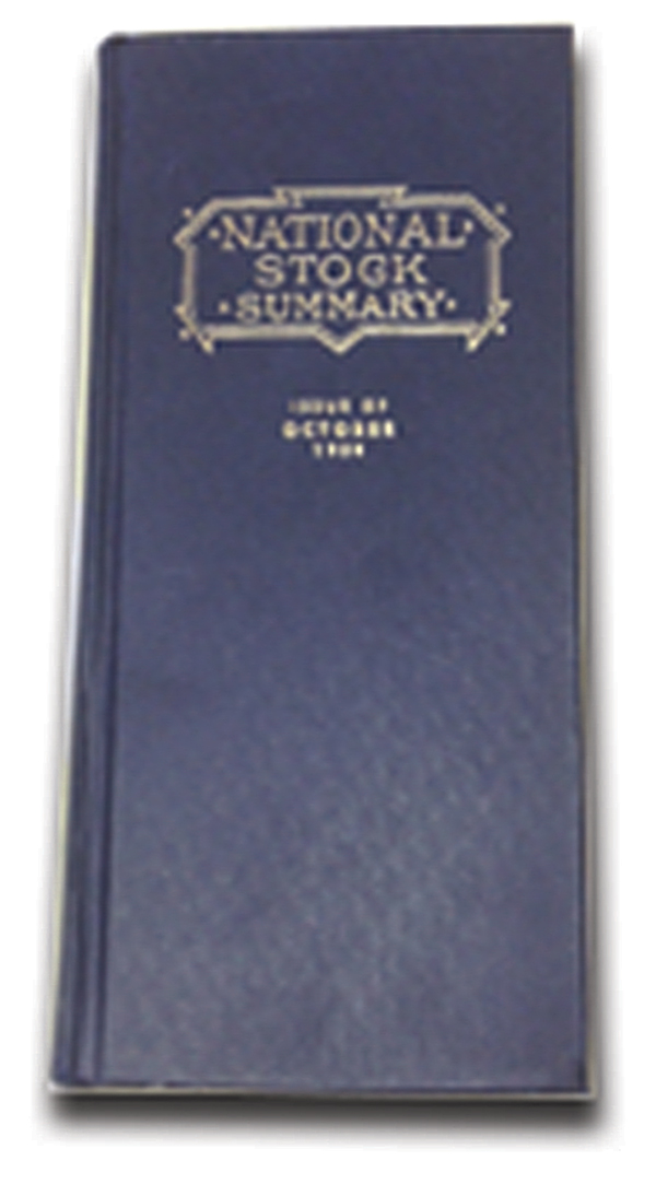 National Stock Summary, Issue of 1958