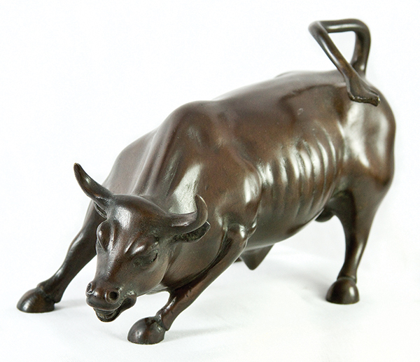 Charging Bull by Arturo DiModica One of the very few artist?s reproductions of the famous sculpture