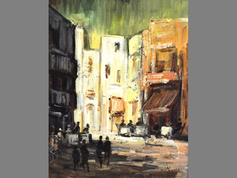 Mariano Yunta Lopesino (1938- ) SPANISH STREET SCENE Oil on board Signed 30 by 24cm