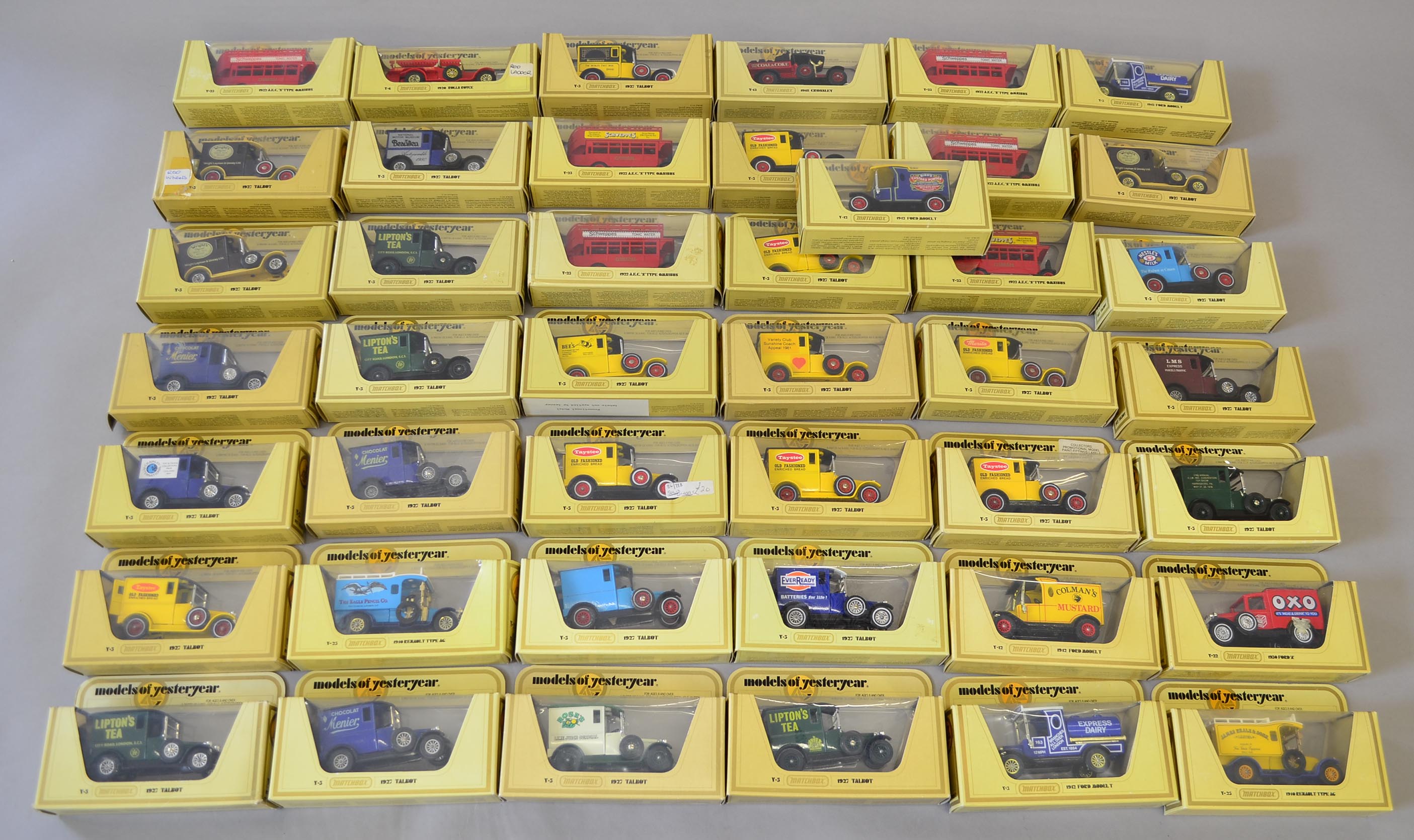 43 x Matchbox Models of Yesteryear diecast models in cream window boxes, includes some code 3 models