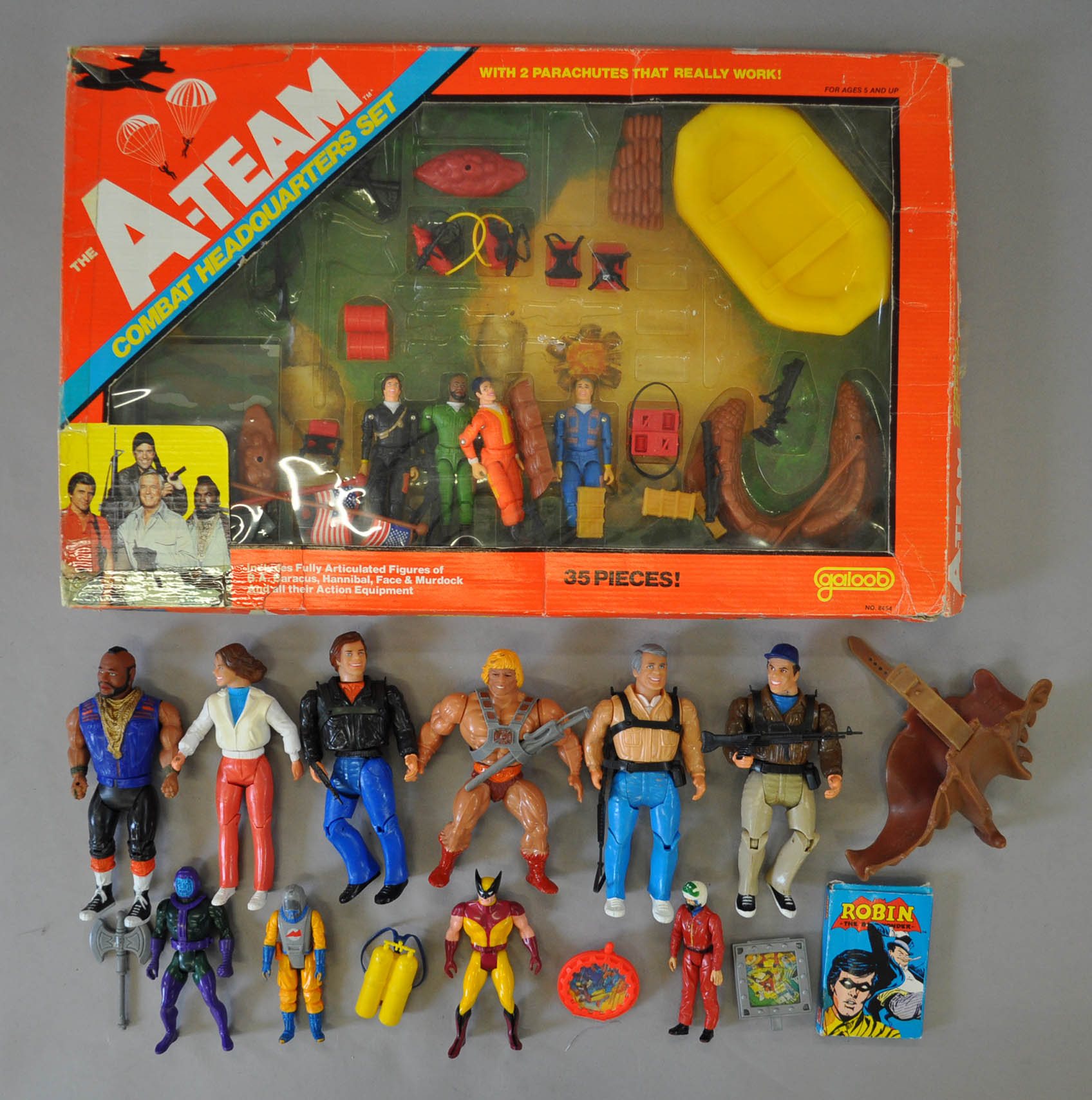 Galoob The A-Team Combat Headquarters, VG in F box. Together with a small quantity of loose action