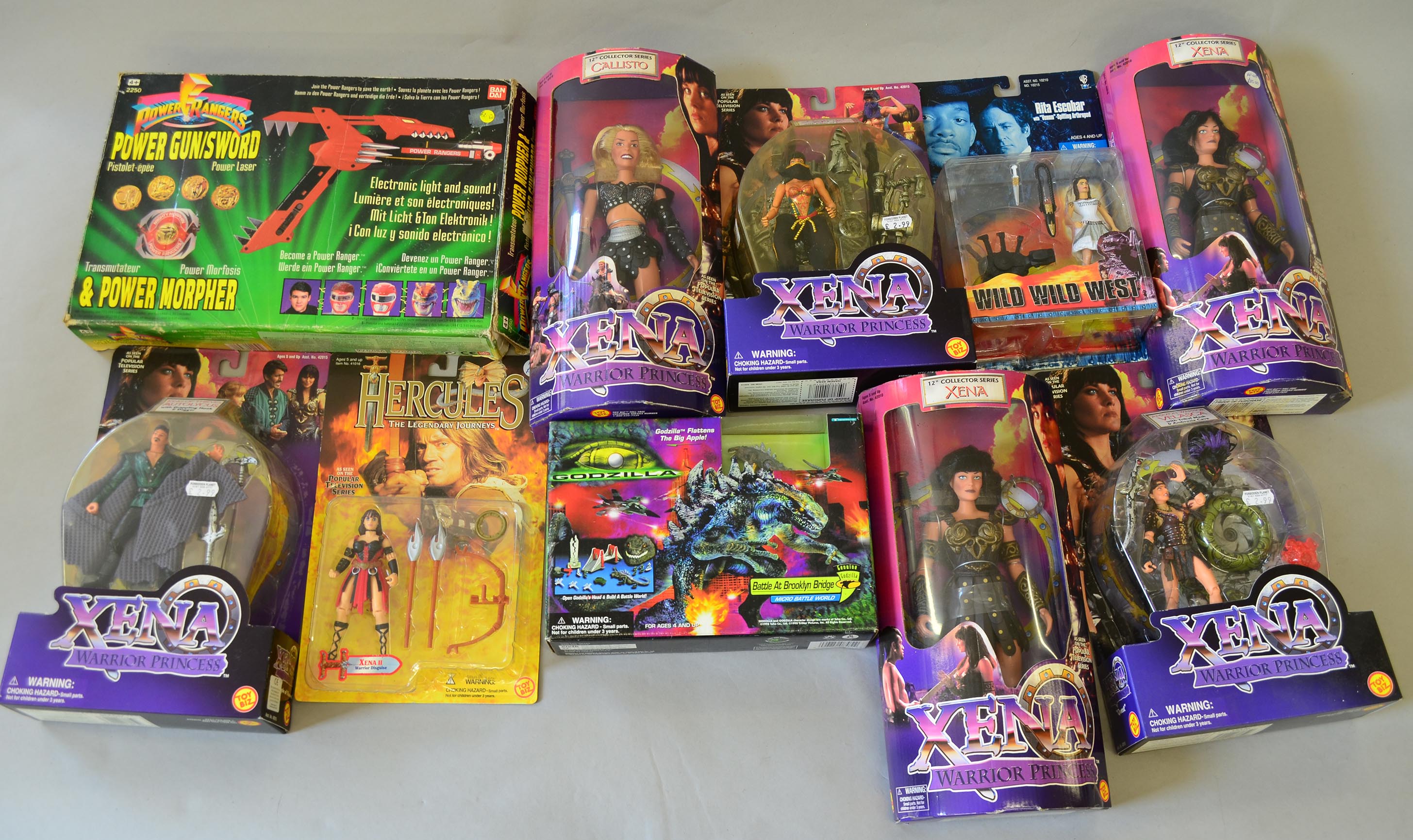 TV related action figures: three Toy Biz Xena Warrior Princess; three Toy Biz Xena Warrior