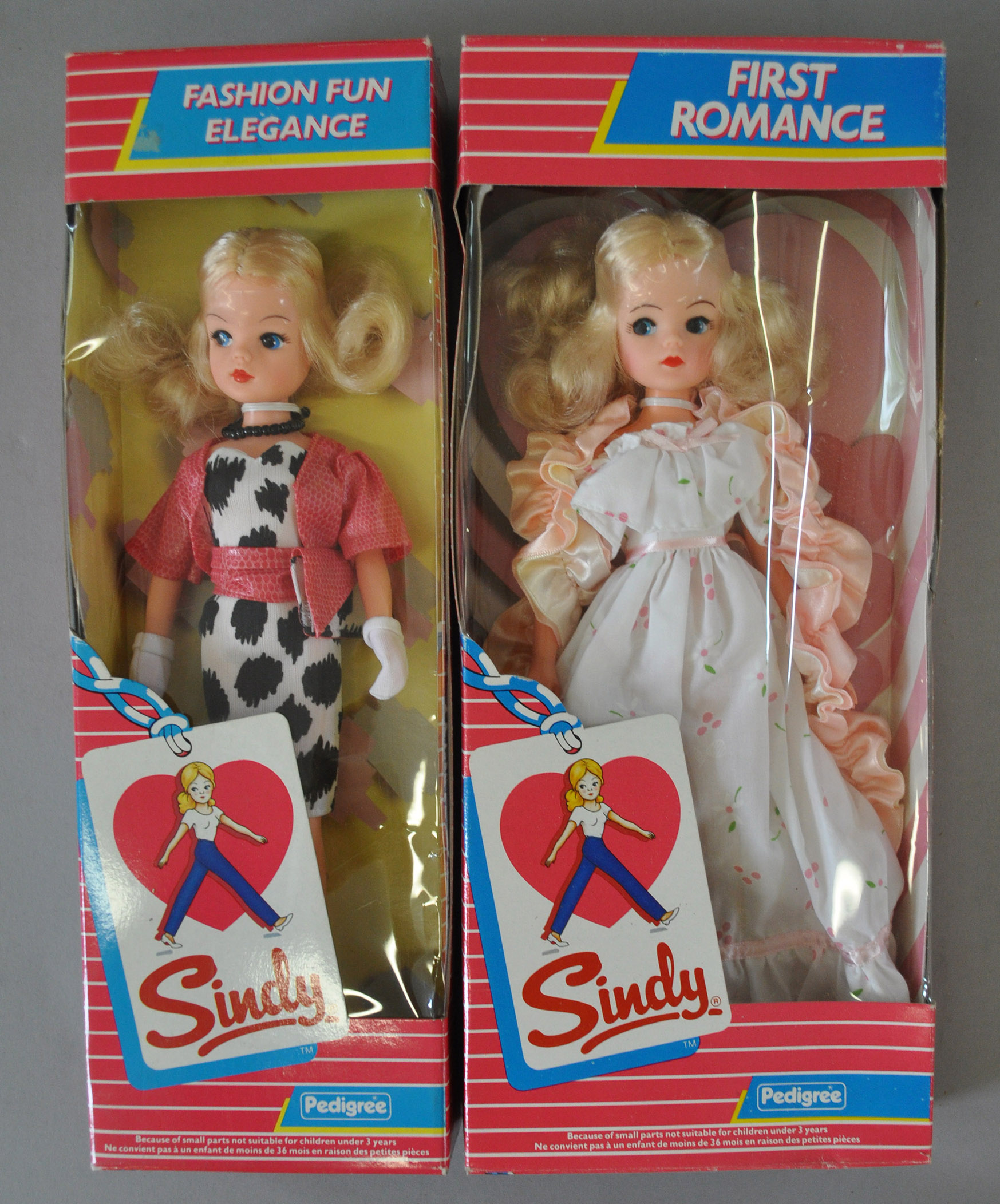 Pedigree Sindy #42019 First Romance: blonde hair, white frilly dress with ruched pink stole and