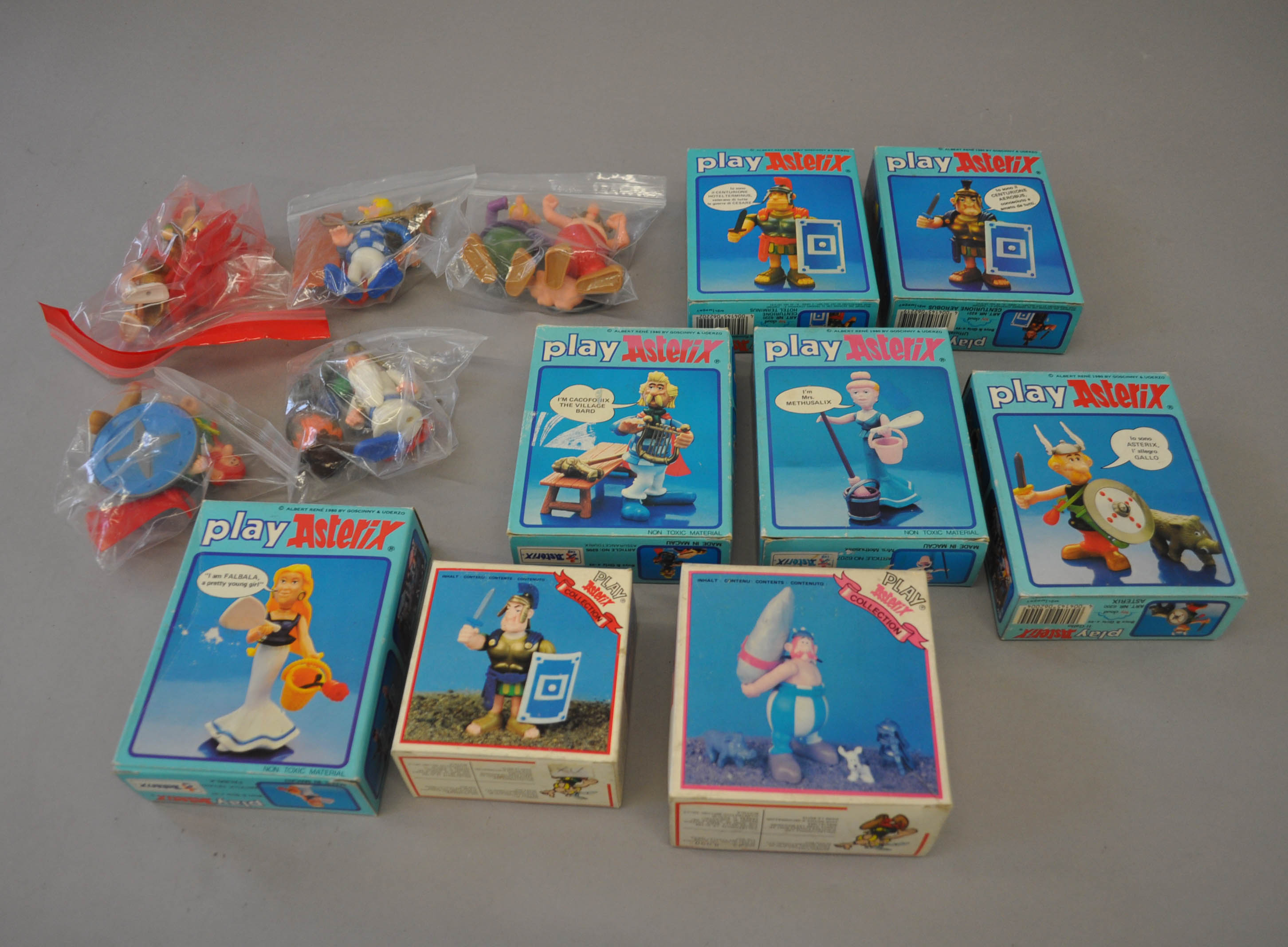 Eight boxed Toy Cloud Play Asterix Collection figures and sets, together with six unboxed. Overall