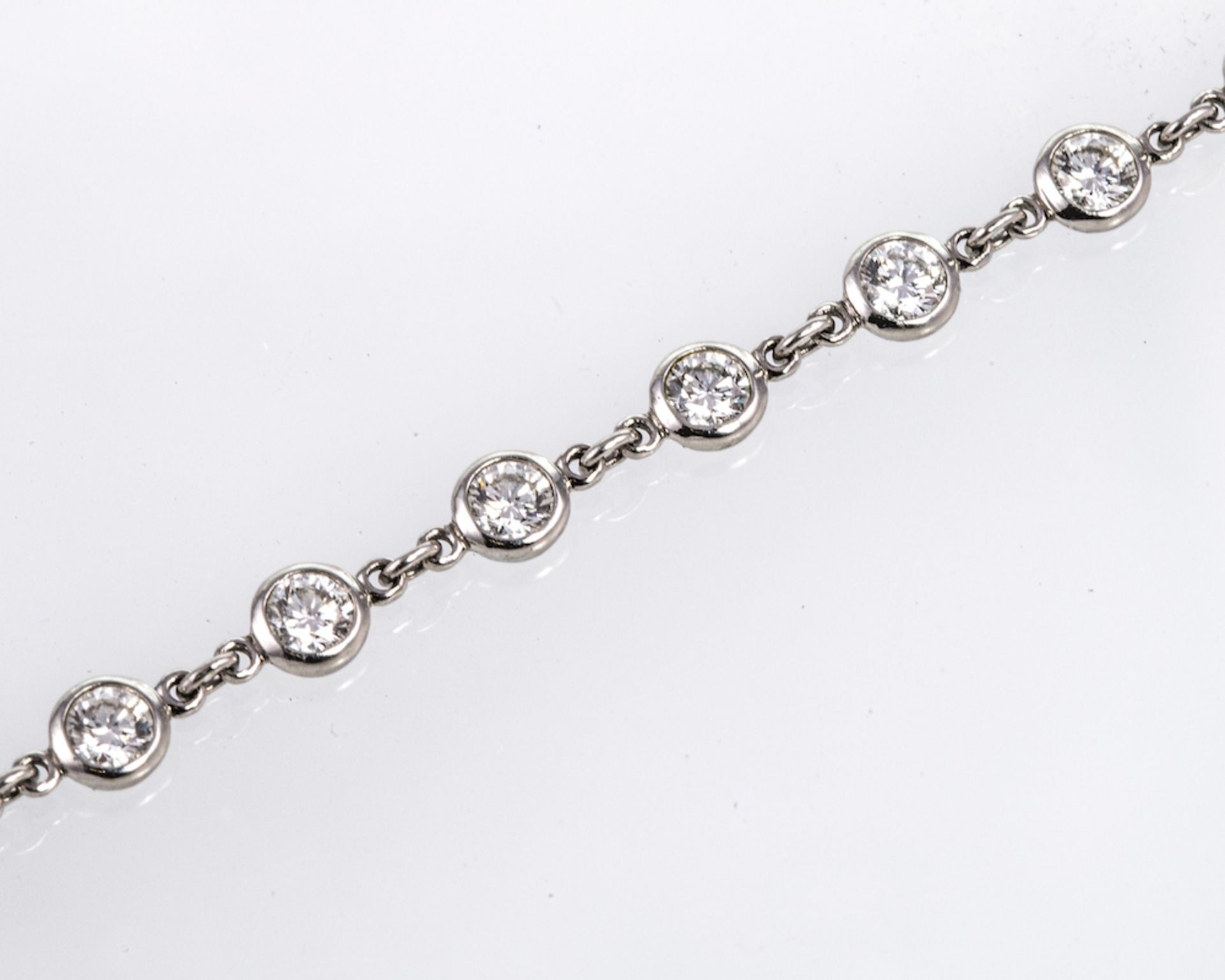 TIFFANY AND CO - Elsa Peretti Diamonds by the Yard Bracelet, set with 23 round brilliant-cut