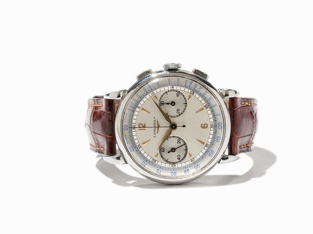 Longines Vintage Chronograph, Switzerland, Around 1960  Longines vintage chronograph Switzerland,