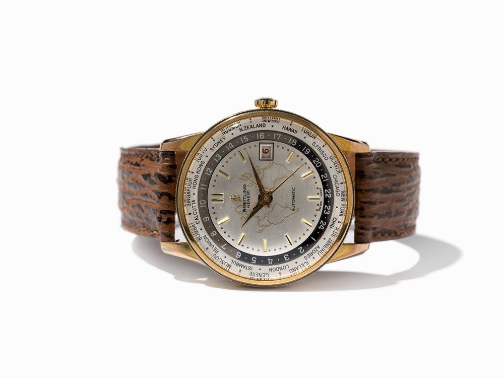 Breitling Unitime World Time, Ref. 1 260, Around 1955  Breitling Unitime World Time wristwatch, ref.