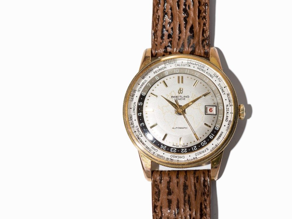 Breitling Unitime World Time, Ref. 1 260, Around 1955  Breitling Unitime World Time wristwatch, ref. - Image 3 of 9