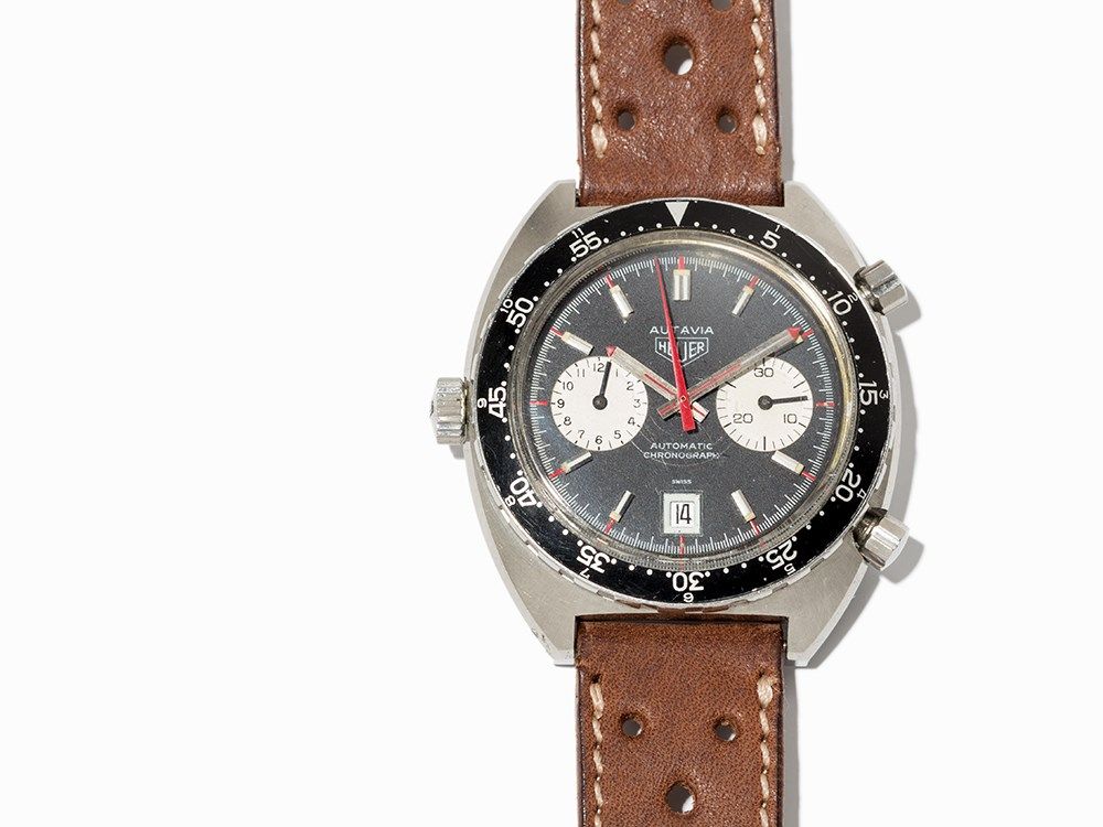 Heuer Autavia Chronograph, Ref. 1163, Switzerland, Around 1970  Heuer Autavia chronograph, ref. 1163 - Image 2 of 7