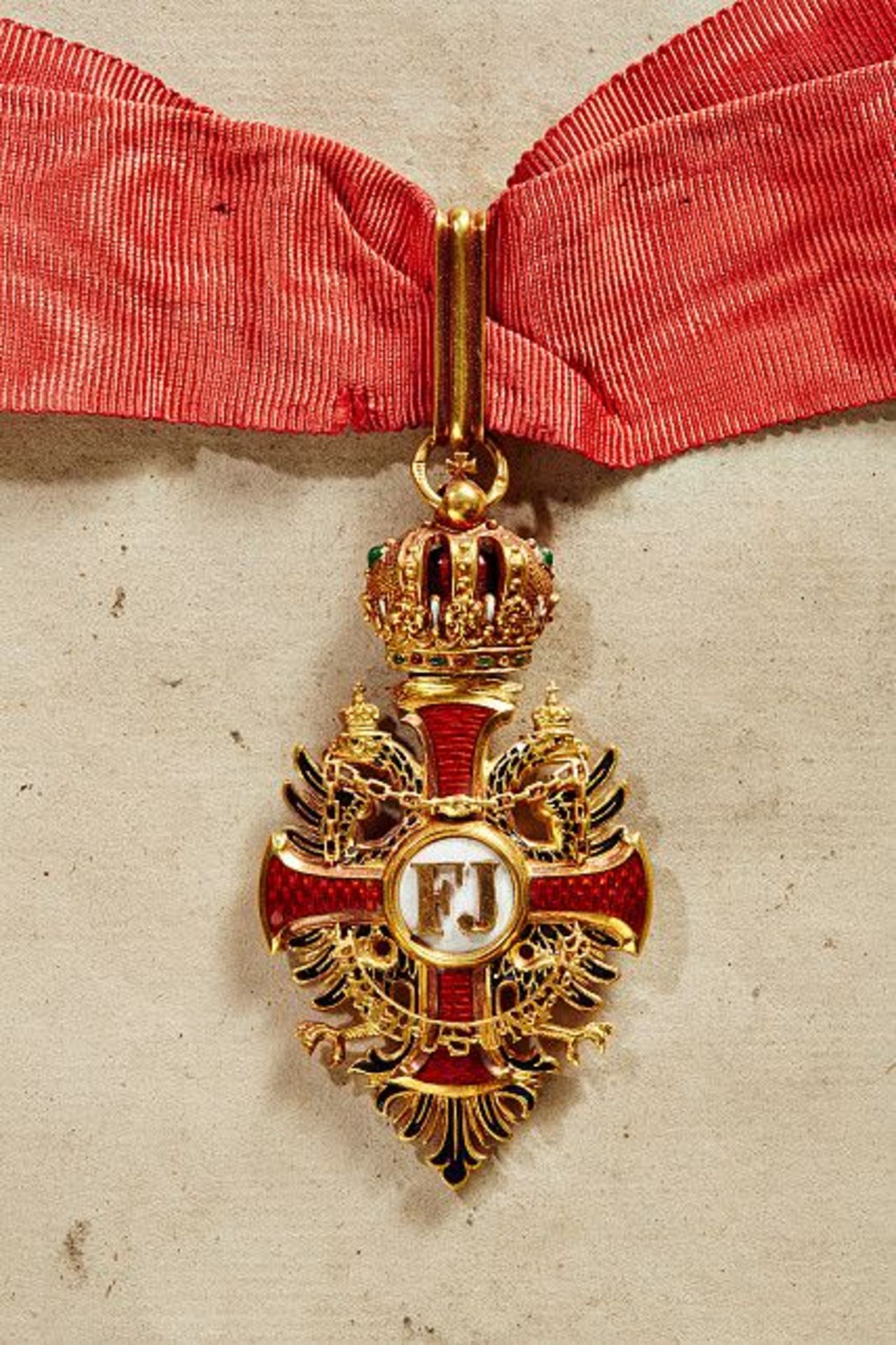 ORDEN UND EHRENZEICHEN AUSLAND - KAISERTUM ÖSTERREICH - FRANZ-JOSEPHS-ORDEN : Kommandeurkreuz.  Gold