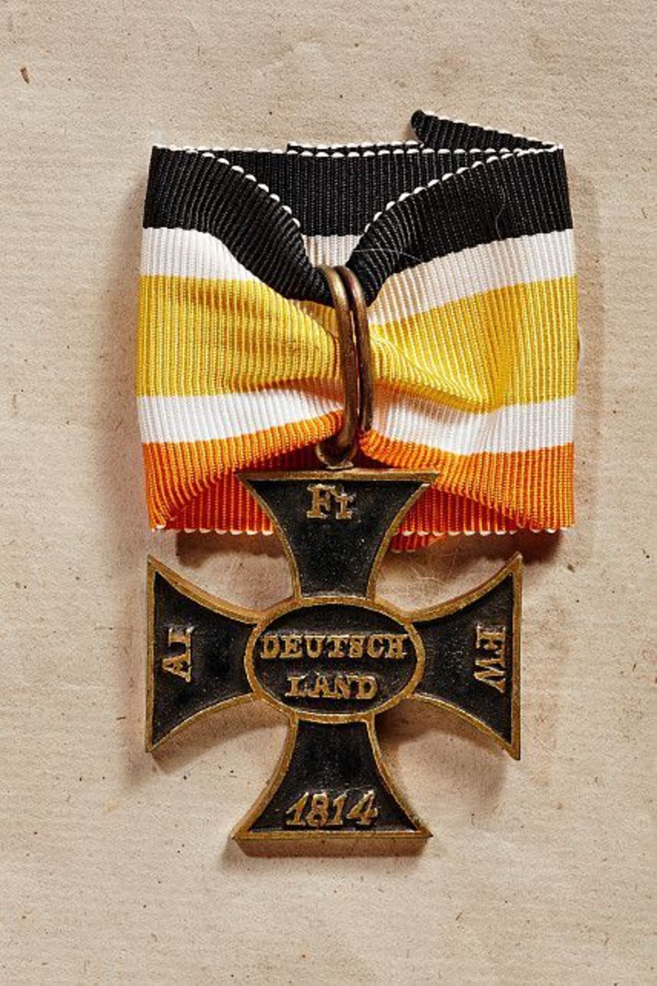 FREIE STADT FRANKFURT : Ehrenkreuz für die Offiziere der Linie, 1814 ? 1815.  Bronze