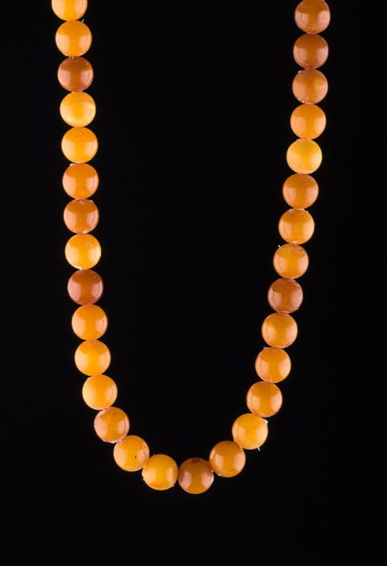 Bernsteinkette Königsberg um 1930 / Amber Necklace Antique Art Deco  butterscotch  Gewicht 10,2 g,