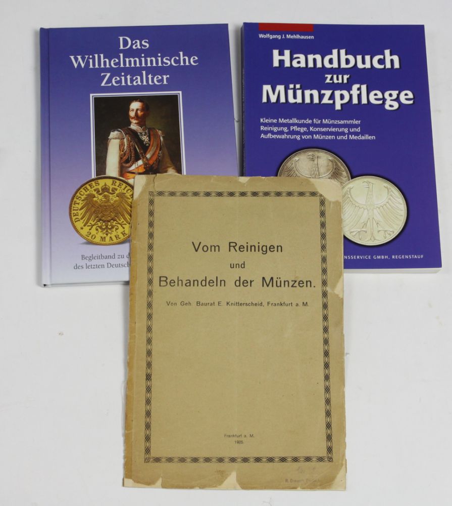 Posten Münzliteratur  Posten Münzliteratur, dabei Wolfgang J.Mehlhausen *Handbuch zur Münzpflege*