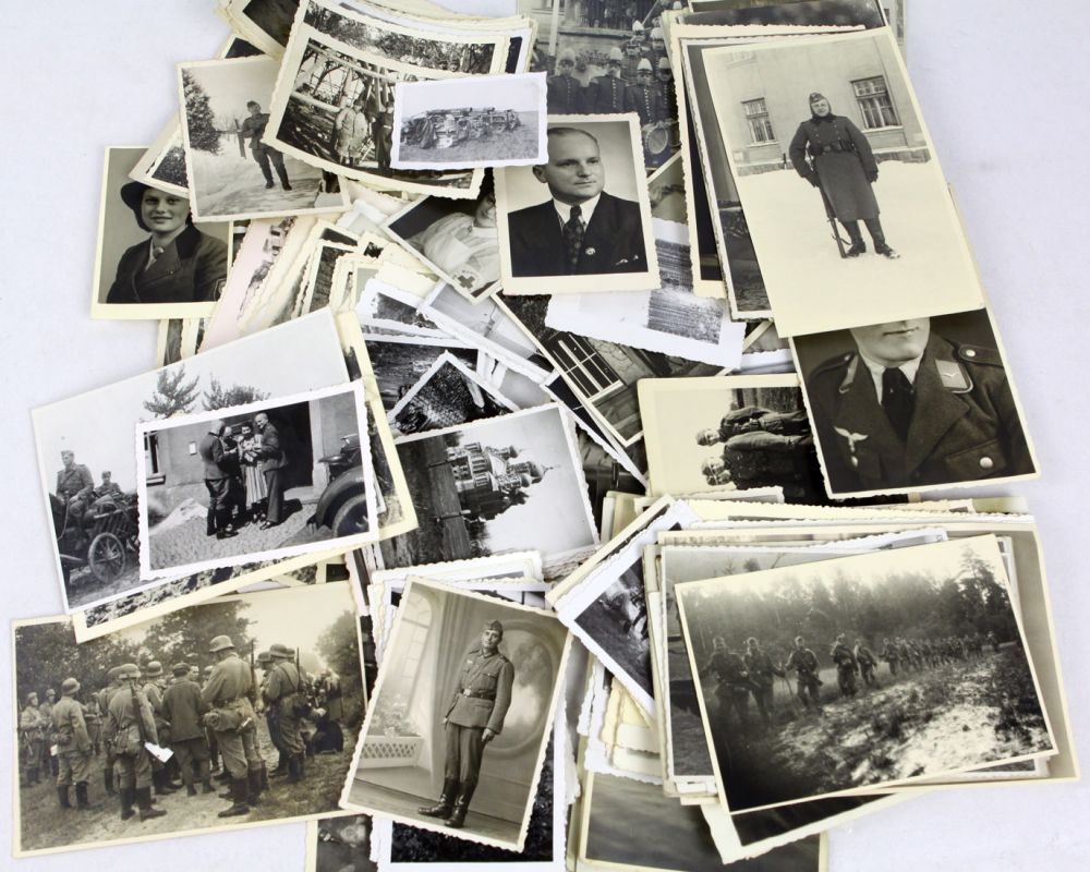 Posten Fotos 1.Weltkrieg u.sp.  ungezähltes Konvolut SW-Fotos in versch. Formaten, Aufnahmen als