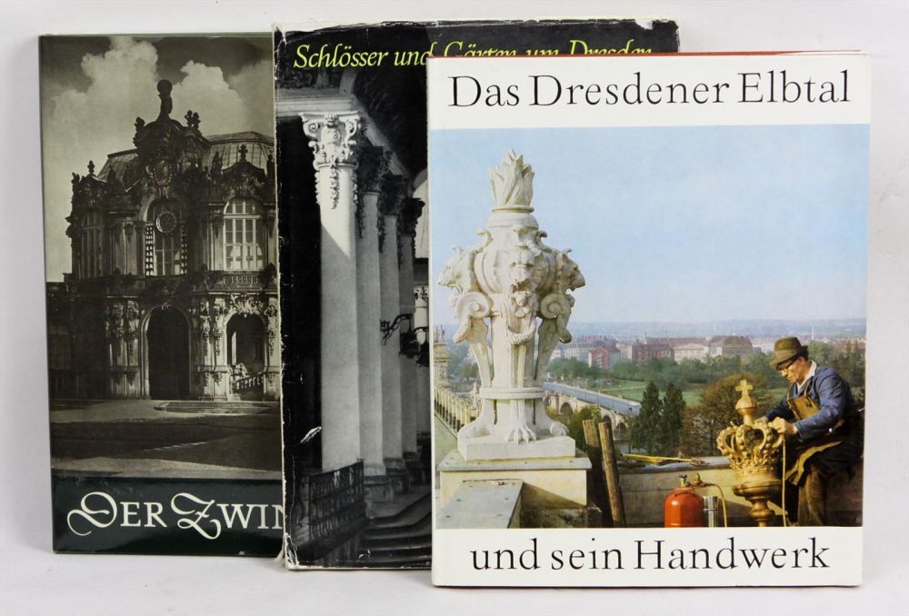 3 Bände Dresden  Konvolut von 3 Bänden *Dresden* mit  I. Kempe, Lothar *Schlösser und Gärten um