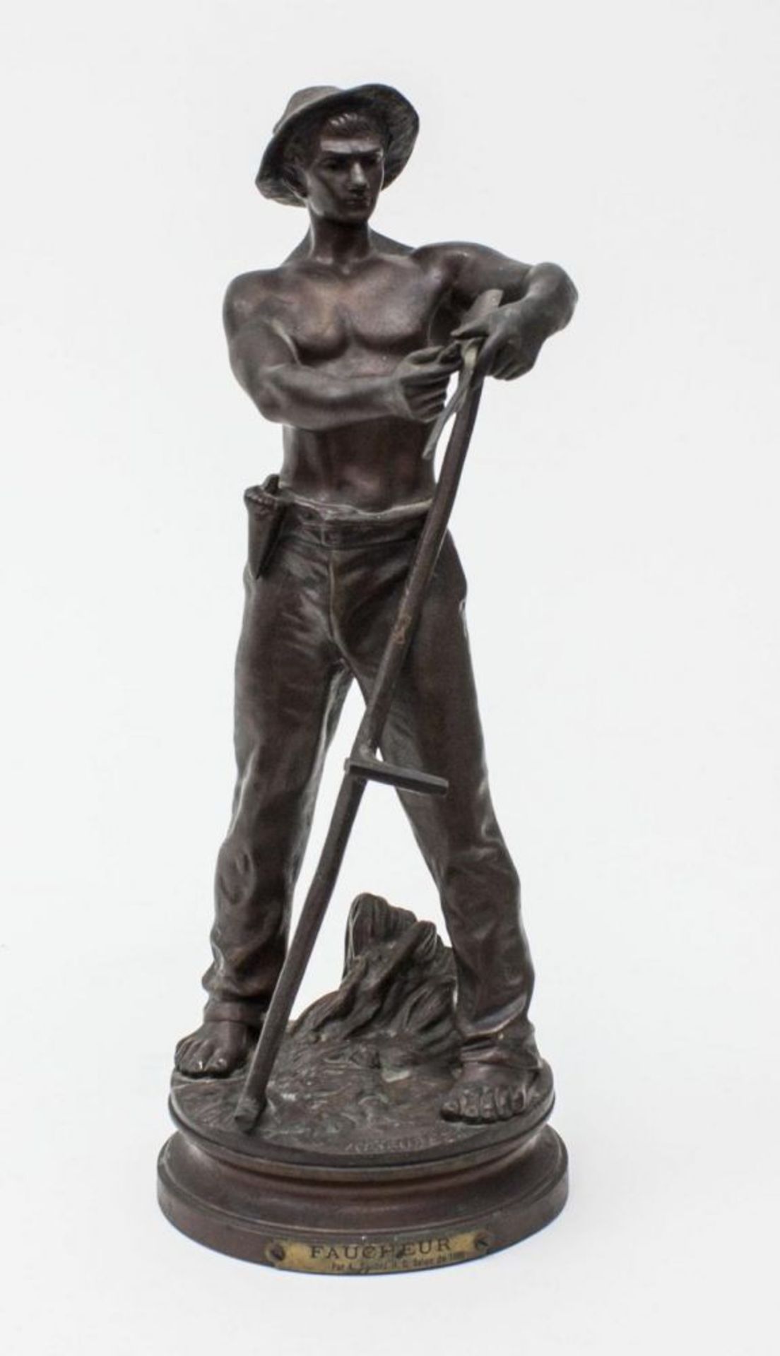 Adrien Etienne Gaudez (1845-1902), 'Faucheur', vor 1899  Bronze, braun patiniert. Auf