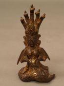 Nagaraja - India, cast brass patinated, H.ca.12cm    Starting price: 30    Nagaraja - Indien,