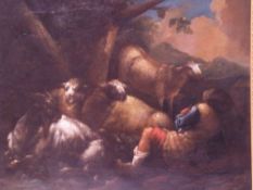 Roos, Johann Heinrich (1631 - 1685 Frankfurt, circle of) - Pastoral idyll / Reclining Shepherd