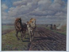 Bahner, Herrmann 1867-1938. Anf. 20.Jhdt. - Potato crop, oil on canvas, signed lower left and