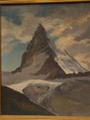 Rheins, Victor -First half of the 20th century - Matterhorn, oil on canvas, signed lower right, ca.