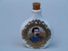 German Porcelain Snuff bottle - so-called ''Schmalzler'' ,with portrait of the Bavarian King