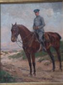 Holz, John Daniel (1867-1945) - Officer on horseback, signed lower left and dated 1915, on verso