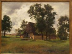 Rummelspacher, Joseph (1852-1921) - Farm House in Esterwegen, oil on canvas, signed lower right,