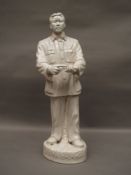Porcelain Figurine of Mao Zedong -  1960s,glazed white porcelain, depiction of Chairman Mao at a