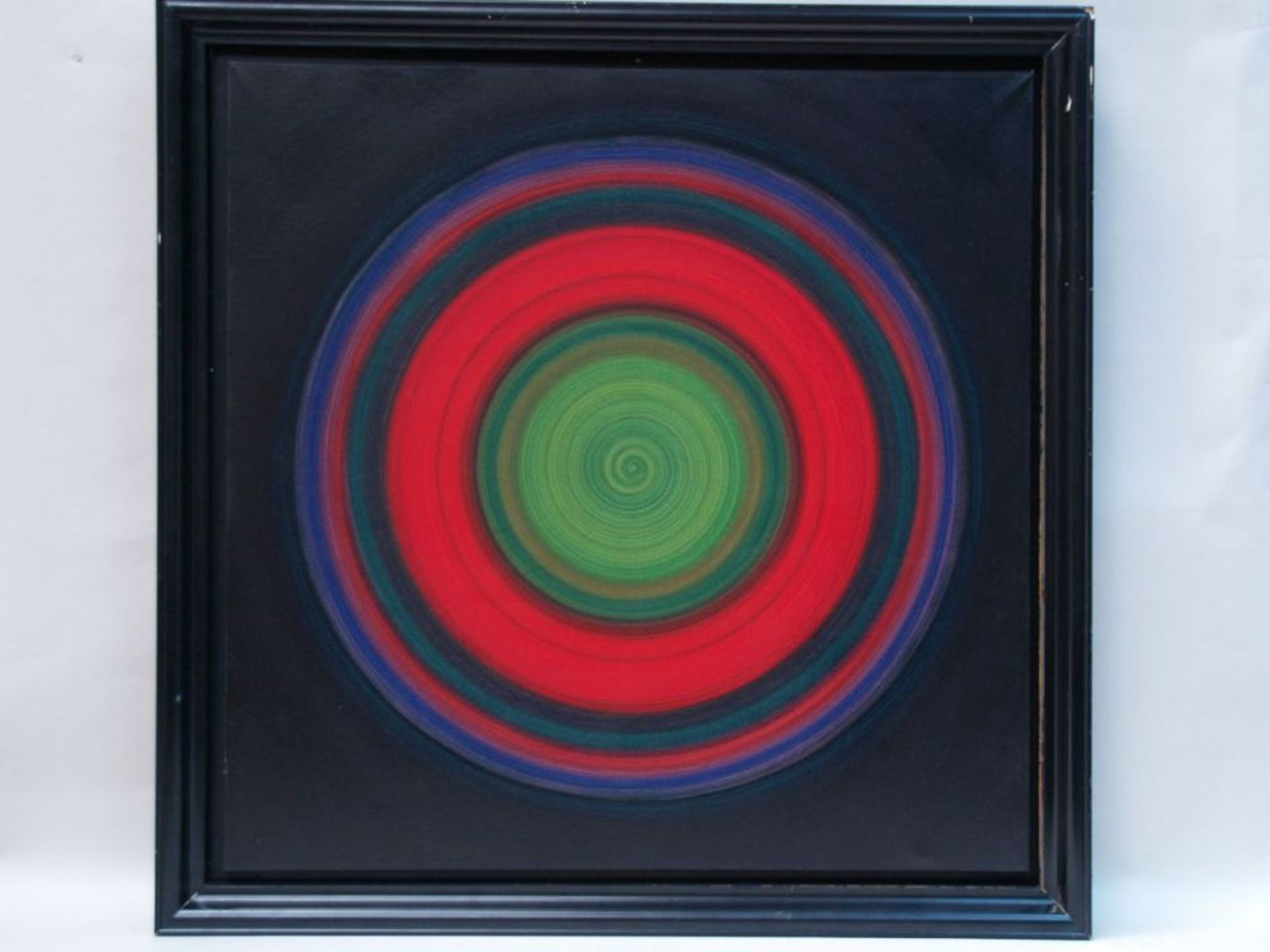 Anonymous 20th century -. Spiral color, oil / canvas, approx 80x80cm, frame    Starting price: 70