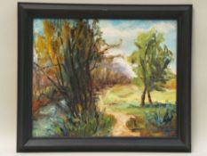 Dan, Therese 1913-1976 - brook, Oil / canvas, signed and dated 1966, approx 37x46cm, Framing