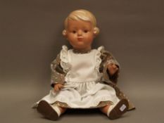 Schildkröt doll - marked 46 REP, clothed, approx  46cm    Starting price: 40    Schildkröt Puppe -
