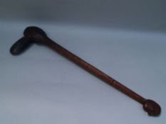 Stone ax - New Guinea, carved wood, approximately 77cm L.    Starting price: 35    Steinbeil - Neu