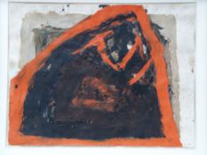 Unknown - Abstract color composition, oil / paper,lower right indistinctly signed and dated 88,