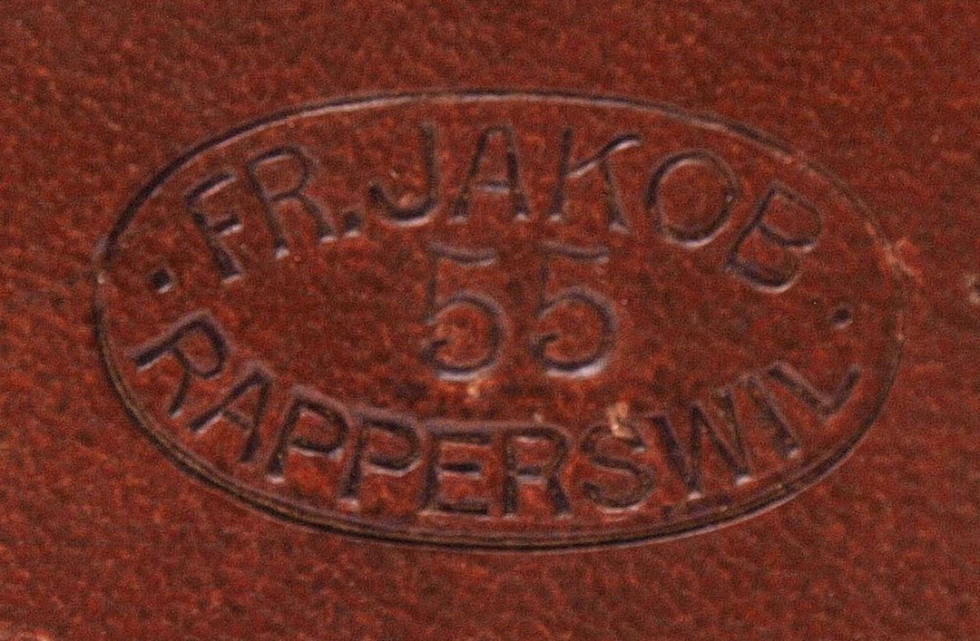 Zweiteilige Patronentasche, Schweiz, 30er/40er Jahre Hersteller Jakob, Rapperswil. 19,5x9cm. - Bild 3 aus 3