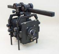 Cambo  Großformat Kamera Optische Bank, Objektiv 2,8 - 210 mm, incl. Zubehör (Kasetten u.