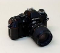 Nikkon F 301  Kamerawerke Nippon Kogaku K.K. Tokio, 1985, Kleinbild-Spiegelreflexkamera, Objektiv