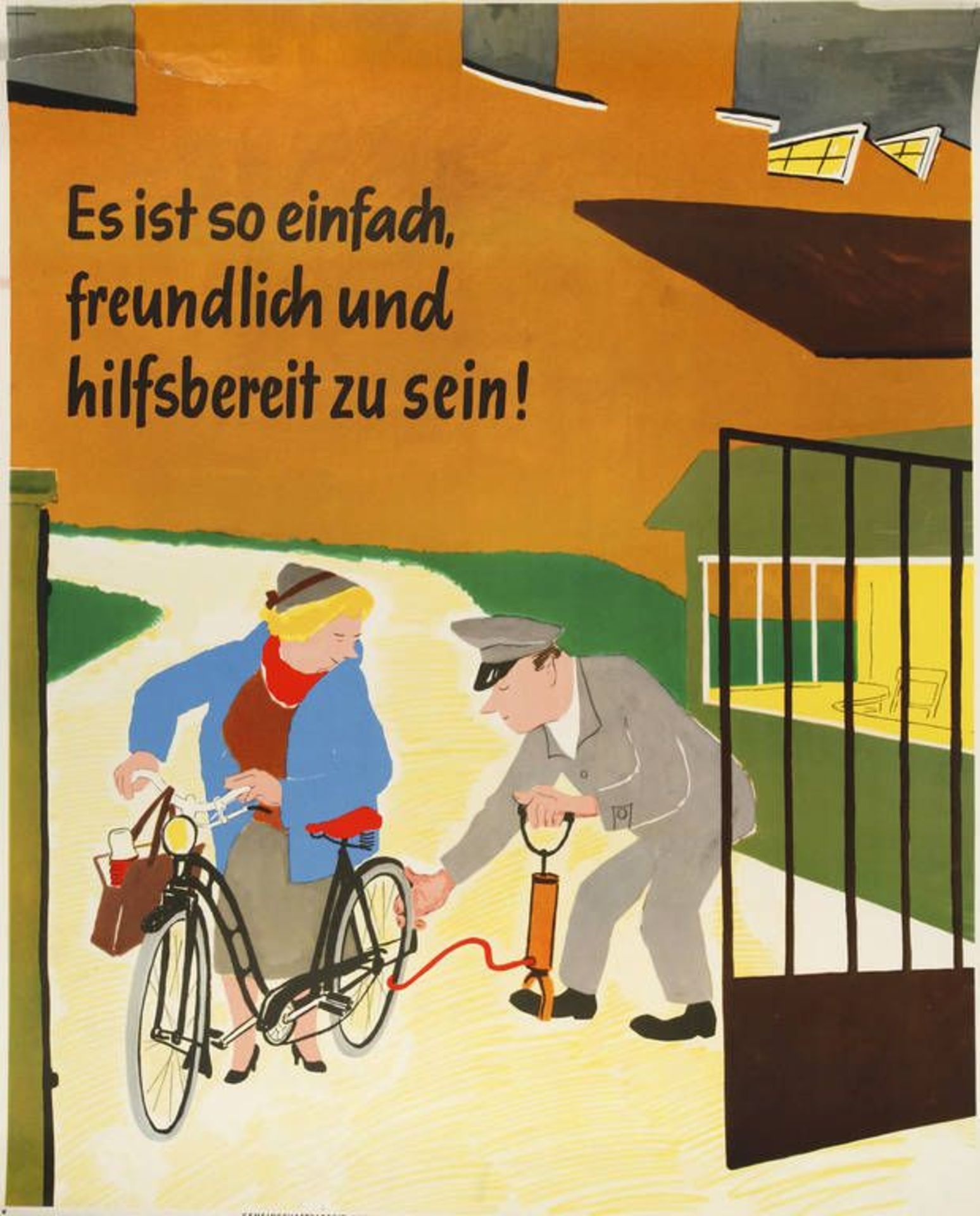 Plakat Hilfsbereitschaft  1960er Jahre, sign. C. Arnold, Farboffsetdruck auf Papier, Hrsg.
