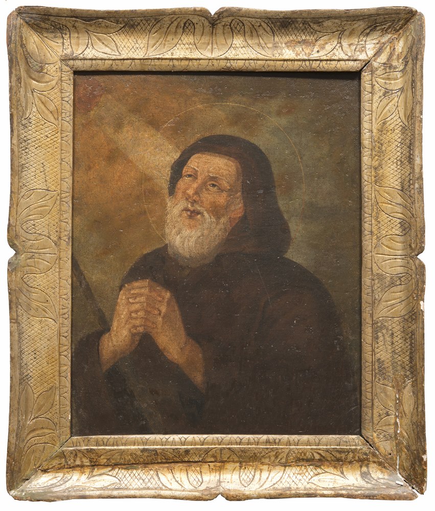 VENETIAN PAINTER, 18TH CENTURY SAINT FRANCIS FROM PAOLA Oil on canvas, cm. 50 x 40 CONDITIONS OF