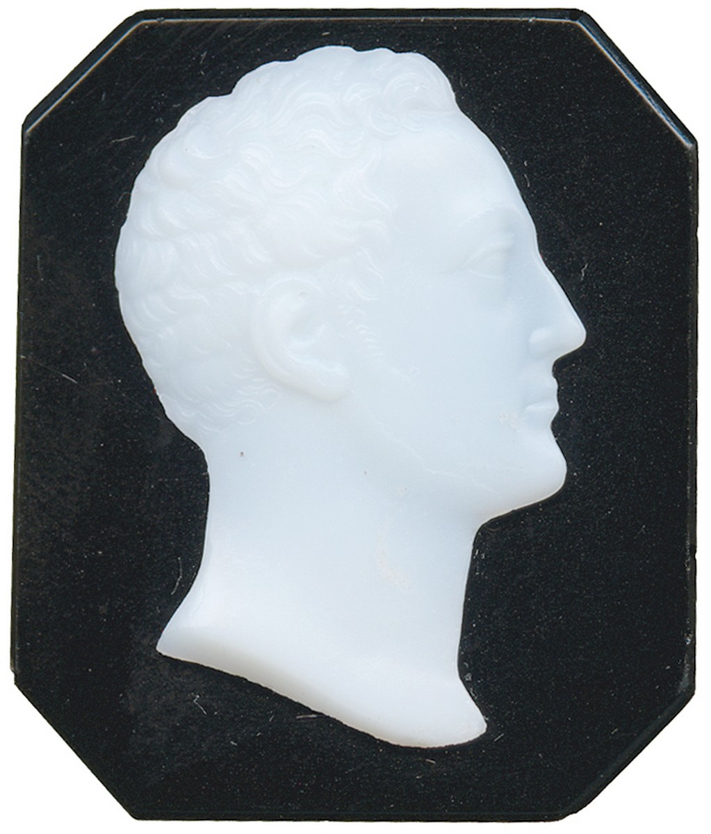 COMMEMORATIVE MEDALS, WORLD MEDALS, Russia, Nicholas I, Rectangular Cameo, white on black, c.1826,