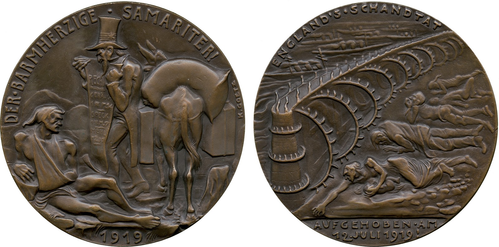 COMMEMORATIVE MEDALS, WORLD MEDALS, Medals of the Axis, Germany, Germany, The Good Samaritan -