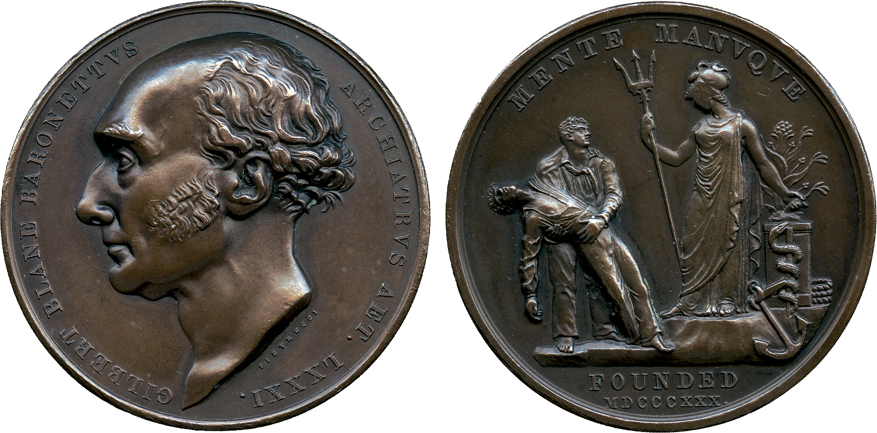 COMMEMORATIVE MEDALS, BRITISH MEDALS, Medals by Benetto Pistrucci (1783-1855), Sir Gilbert Blane (