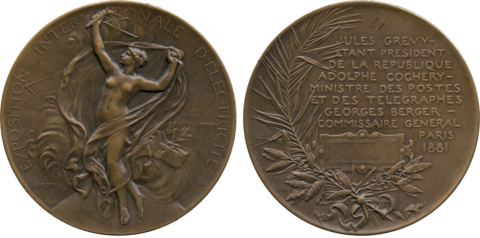 COMMEMORATIVE MEDALS, Medals by Subject, Electricity, International Electricity Exhibition, Bronze