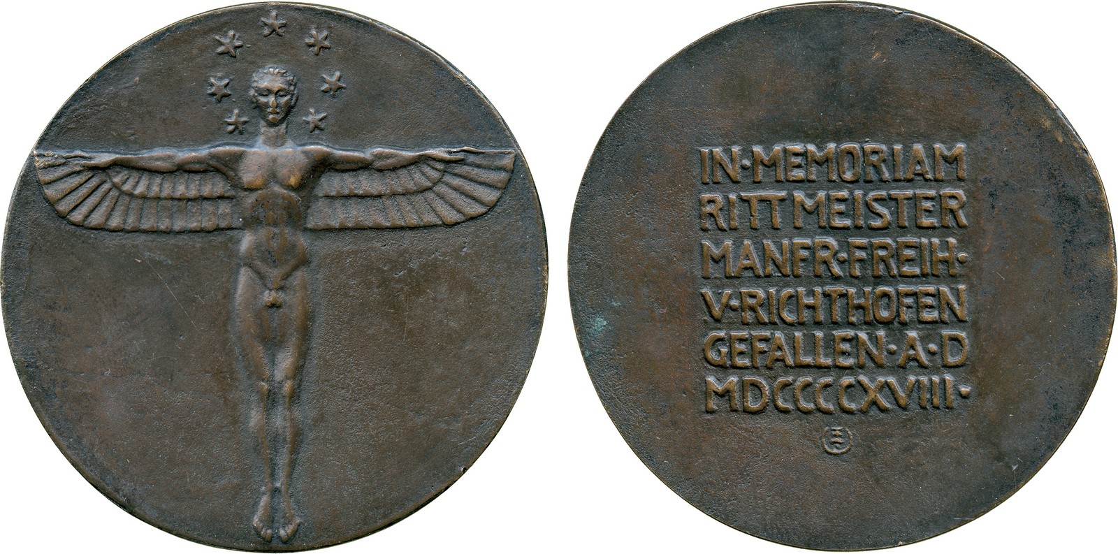 COMMEMORATIVE MEDALS, WORLD MEDALS, Medals of the Axis, Germany, Germany, Rittmeister Manfred