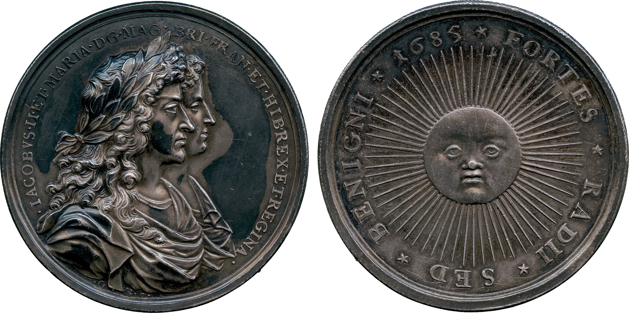 COMMEMORATIVE MEDALS, BRITISH MEDALS, James II (1685-1688), James II and Mary of Modena,