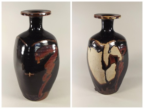 DAVID LEACH.
A David Leach bottle vase. Glaze crawl to two sides.
Height 35cm.